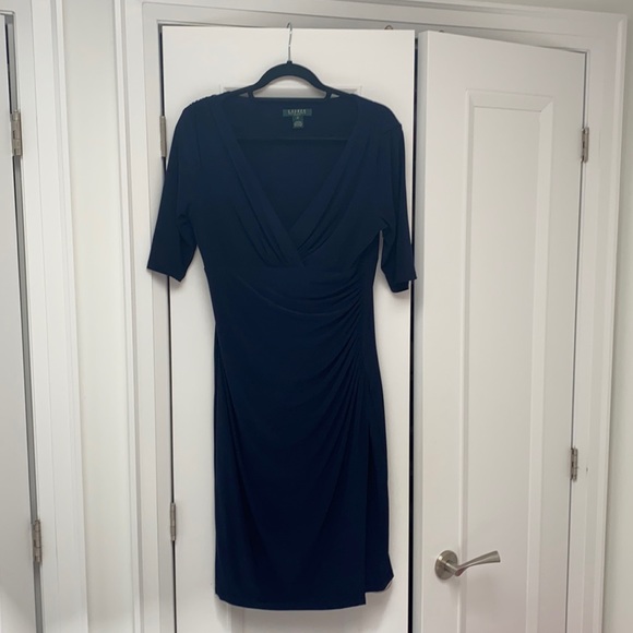 Navy midi lauren Ralph Lauren dress - Picture 1 of 2